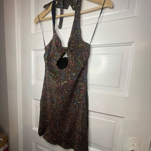 NWTs UO Gemma Sparkly Mini Dress Size XS - Picture 7 of 15
